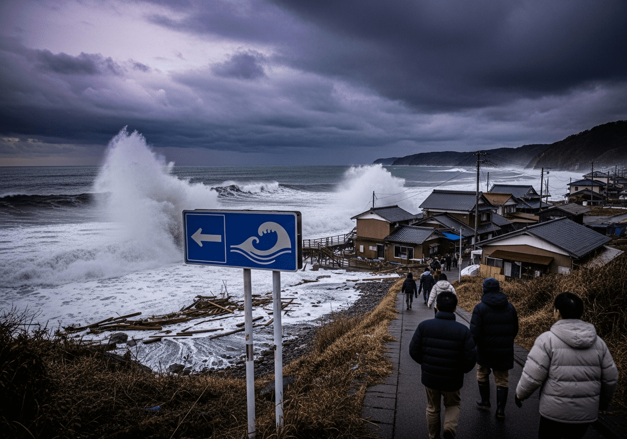 【超緊急速報】北日本に津波警報発令！みんな、まずは命を最優先に！